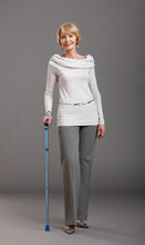 Load image into Gallery viewer, Folding Walking Stick Cane, Engraved Azure