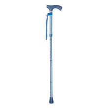 Load image into Gallery viewer, Folding Walking Stick Cane, Engraved Azure