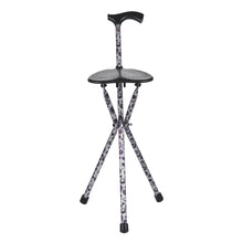 Load image into Gallery viewer, Folding Walking Cane with Seat, Storm open 