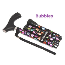 Load image into Gallery viewer, Folding Walking Stick Cane, Bubbles