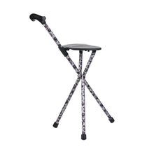 Load image into Gallery viewer, Folding Walking Cane with Seat, Storm