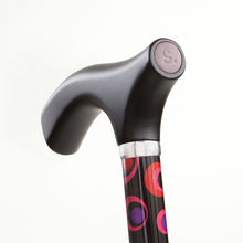 Load image into Gallery viewer, Adjustable Quad Cane Walking Stick handle, Circles design style